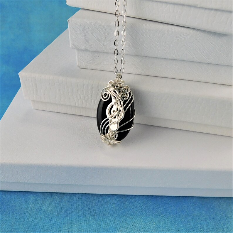 Treble Clef Necklace Unique Wire Wrapped Onyx Jewelry For - Wire Wrapped Treble Clef Pendant Treble Clef Necklace Unique Wire Wrapped Onyx Jewelry For - Wire Wrapped Treble Clef Pendant