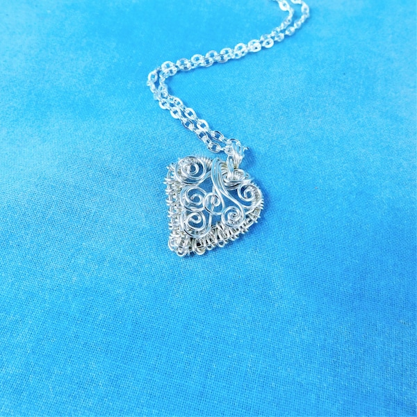 Wire Wrapped Heart Etsy