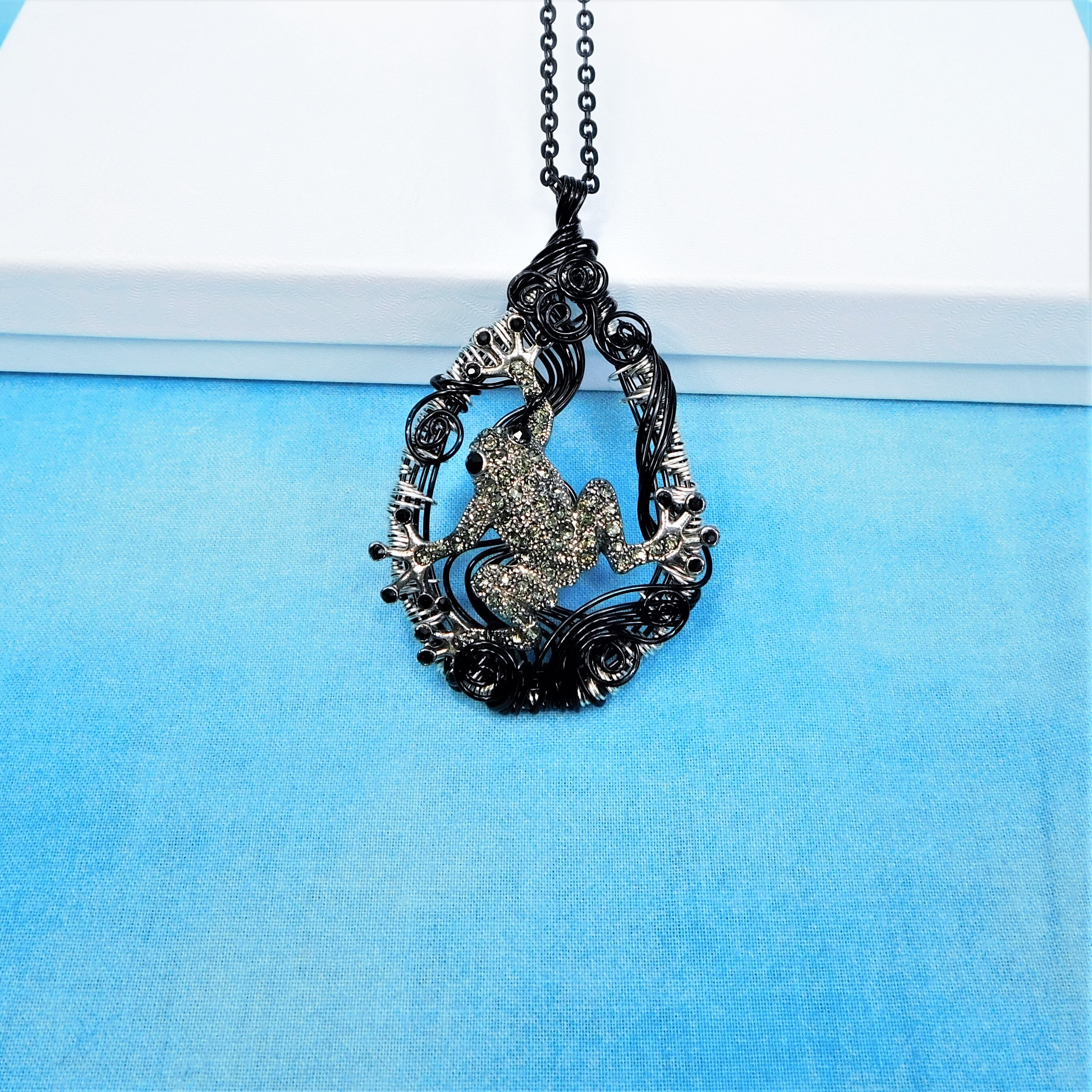 Artisan Crafted Frog Pendant Animal Lover Necklace, Artistic Amphibian ...