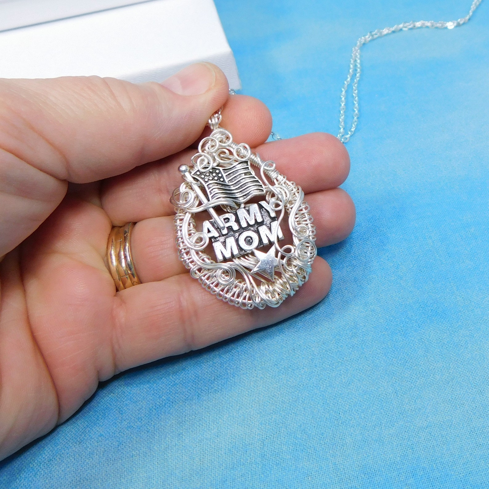 Army Mom Necklace Gift for Military Mother Jewelry Etsy