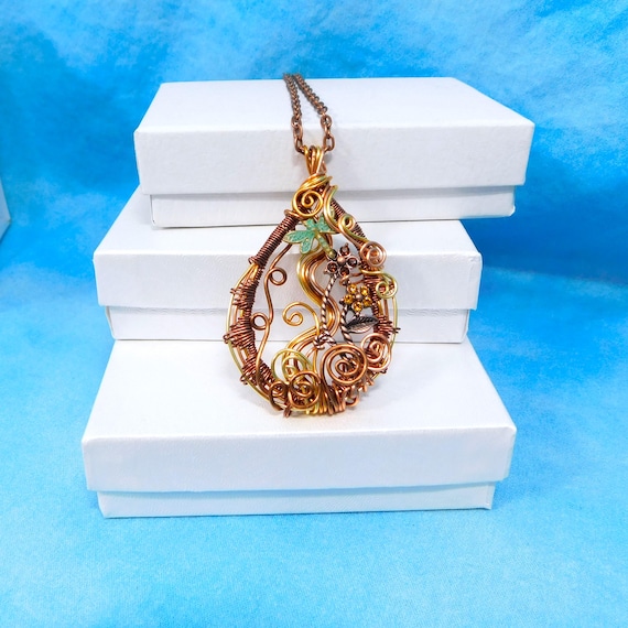 Artistic Wire Wrapped Dragonfly Necklace Memorial Pendant, Artisan Crafted Bereavement Present, Wearable Art Jewelry for Sympathy Gift