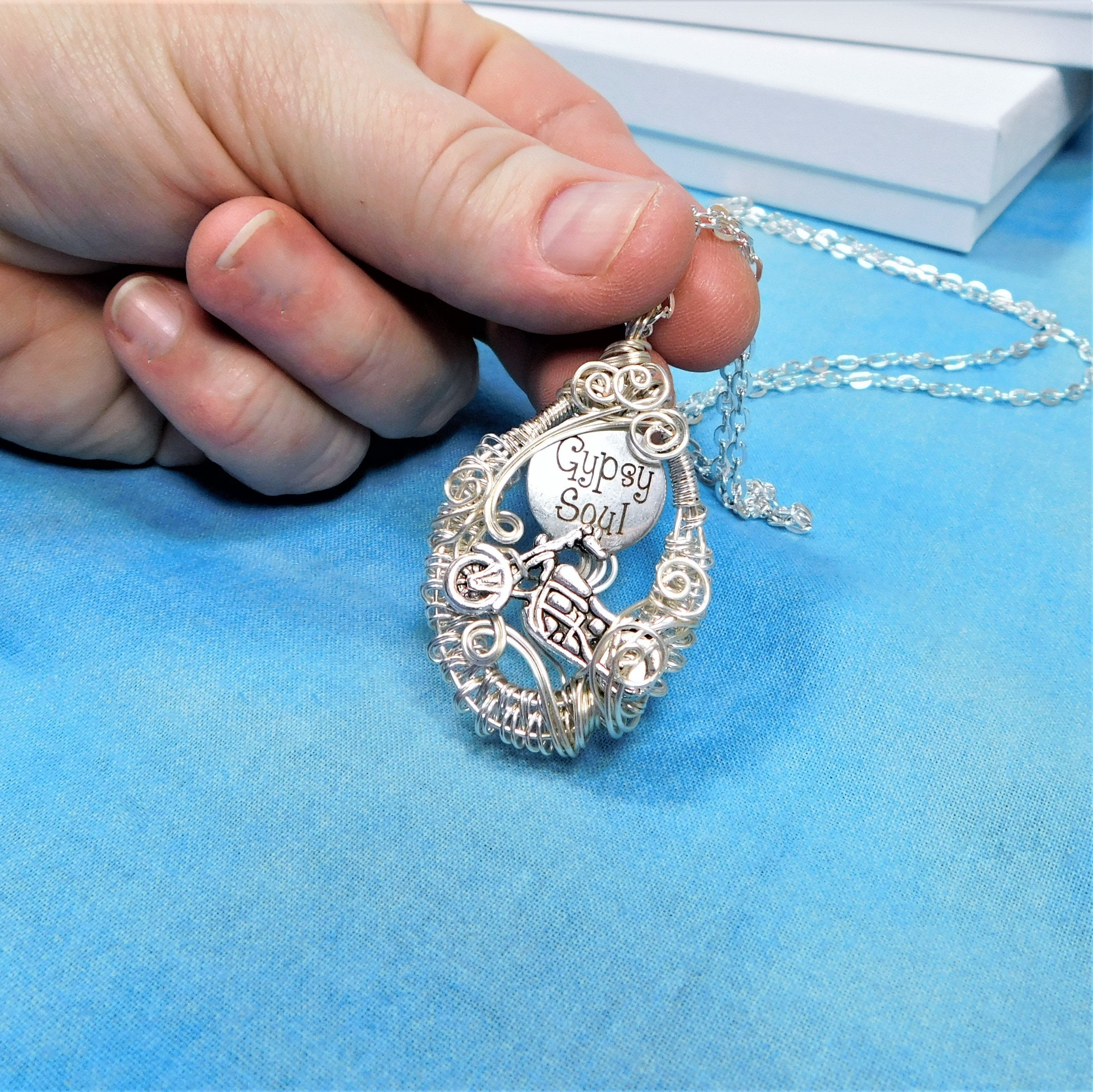 Biker Chick Motorcycle Necklace Gifts for Women who Ride Motorcycles