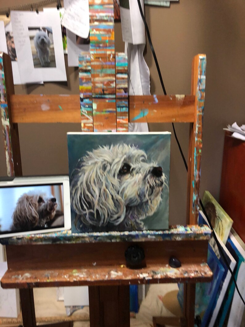 Dog Portrait Custom Pet Portrait Hand Painted in Canada Dog Etsy Canada