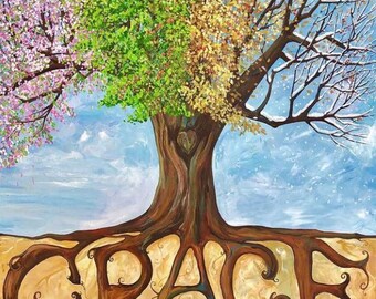 Grace print on Canvas. Rooted in Grace print on Canvas. Available in two sizes.