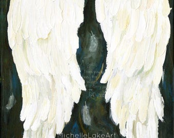 Angel Wings Painting art Print Reproduction