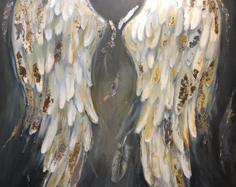 Angel Wings Painting.  Huge Angel Wings painted just for you. This is a custom order and will be created when the listing is purchased.