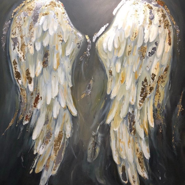 Angel Wings Painting.  Huge Angel Wings painted just for you. This is a custom order and will be created when the listing is purchased.