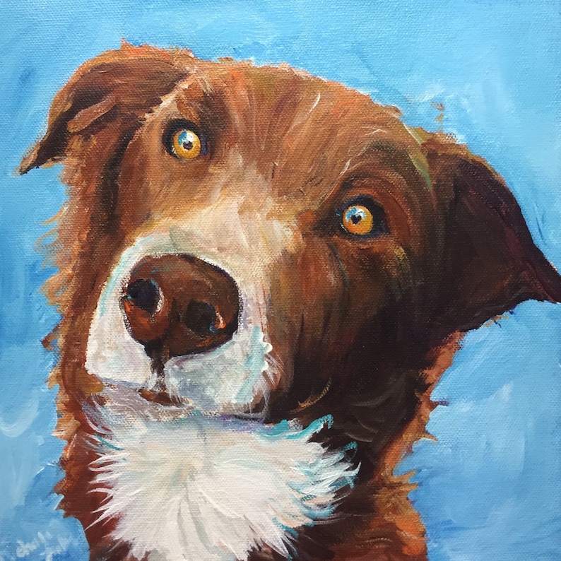 Custom Pet Portraits from photos Pet memorial created from