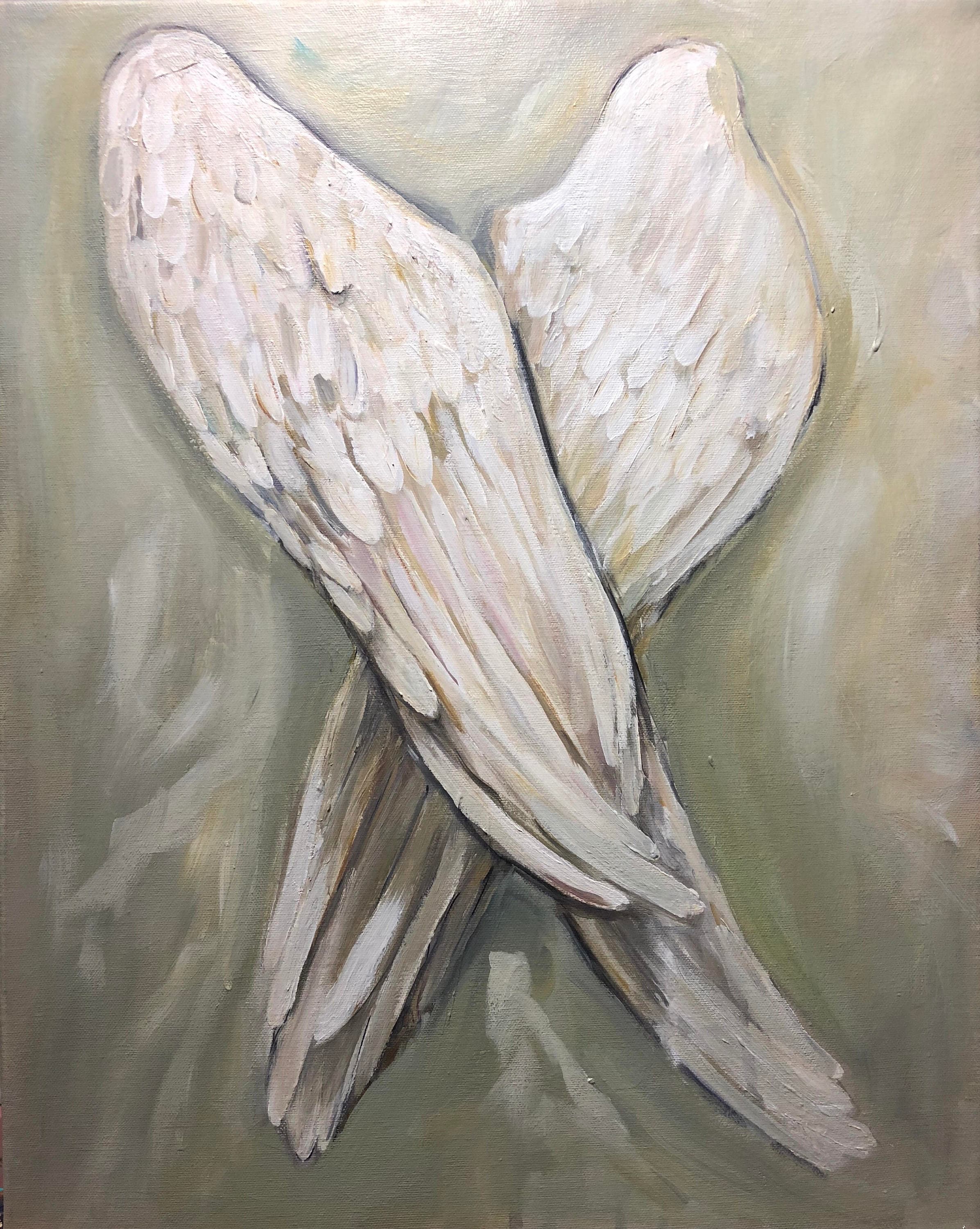 Angel Wings Painting this painting is already created and  Etsy