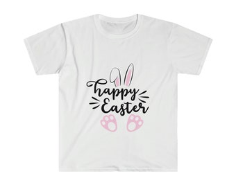 Bunny Happy Easter Unisex Softstyle T-Shirt