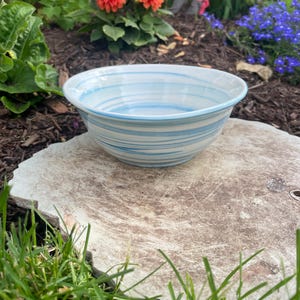 Porcelain Blue Swirl Bowl