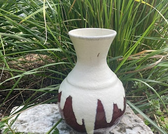 Vase goutte à goutte rouge et blanc