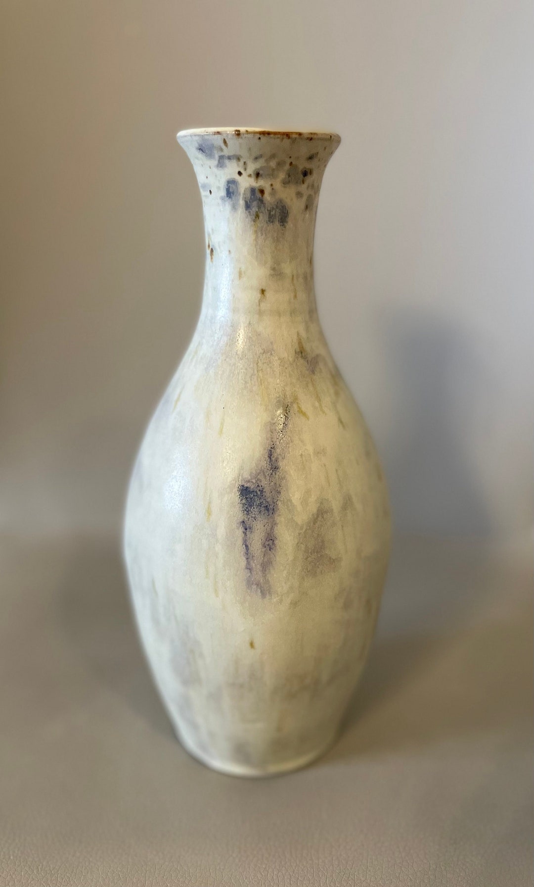 Tall Narrow White Vase Etsy