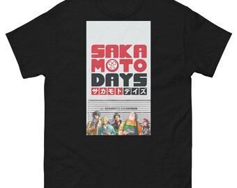 T-shirt Unisexe Anime Sakamoto Days - Coton, Coupe Oversize, Col Rond - Style Harajuku Vintage, Idéal Quotidien, Sport, Décontracté