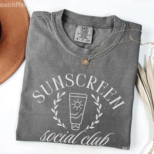 Comfort Colors® Sunscreen Social Club Shirt, Dermatologist Gift
