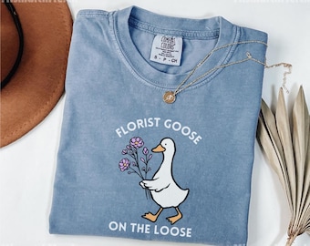 Comfort Colors® Florist Goose Shirt, Floral Designer Gift, Flower Shop Tee