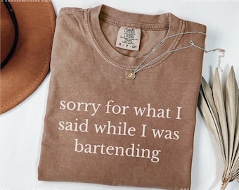 Comfort Colors® Bartending Shirt, Bartender Gift