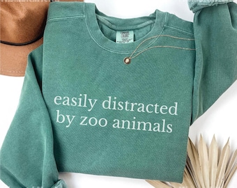 Comfort Colors® Funny Zoo Sweatshirt, Zoo Trip Crewneck, Gift for Zoo Lover, Zoo Animal Lover Sweater, Zookeeper, Zoologist, Unique Zoo Day
