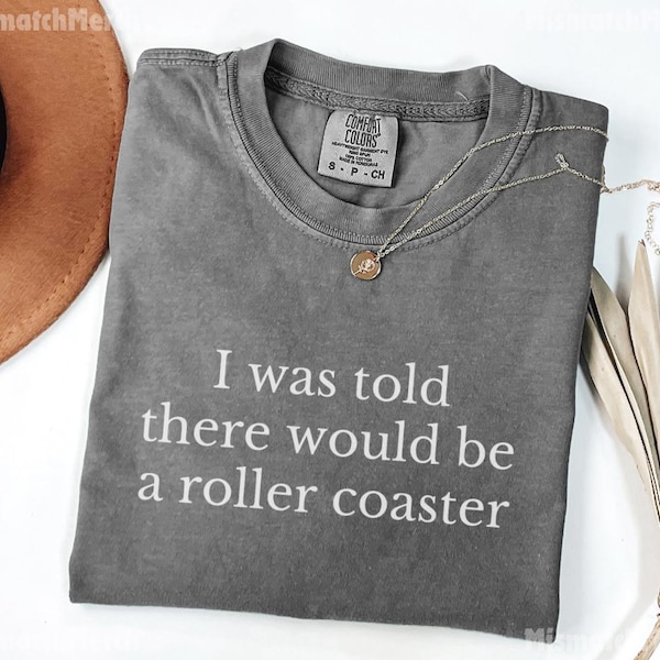 Comfort Colors® Roller Coaster Shirt, Theme Park Lover Gift