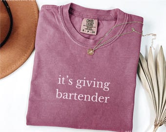 Comfort Colors® Bartending Shirt, Bartender Gift
