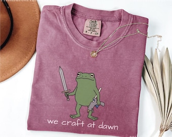 Comfort Colors® Crafting Frog Shirt, Crafter Gift