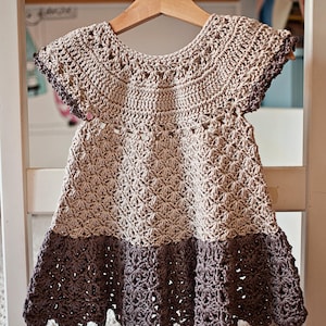 Crochet dress PATTERN - Pima Cotton Dress (sizes up to 6 years) (English only)