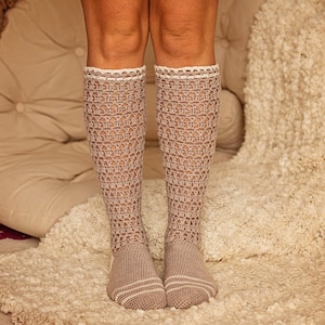 Crochet PATTERN for socks - Back to School Socks (English only)