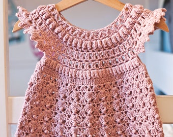 Crochet dress PATTERN - Like a Pink Cloud Dress (sizes up to 8 years) (English only)