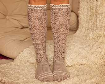Crochet PATTERN for socks - Back to School Socks (English only)