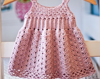 Crochet dress PATTERN - Empire Waist Dress (sizes up to 8 years) (English only)