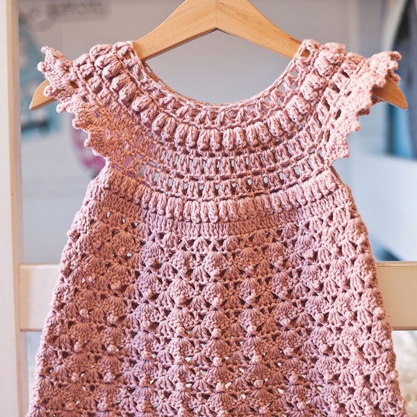 Crochet dress PATTERN - Like a Pink Cloud Dress (sizes up to 8 years) (English only)