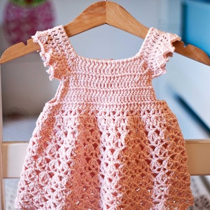 Crochet dress PATTERN - Powder Dress (sizes up to 8 years) (English only)
