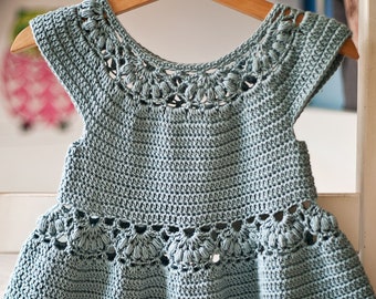 Crochet dress PATTERN - Magnolia Dress (sizes up to 8 years) (English only)