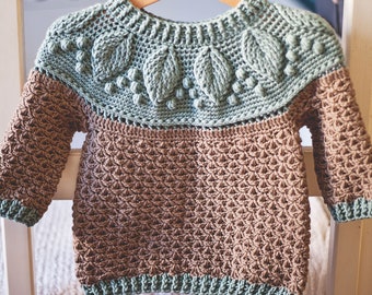Crochet PATTERN  - Harvest Sweater (child sizes 1-2y up to 9-10years) (English only)