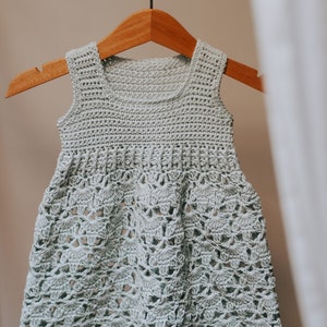 Crochet dress PATTERN - Tank T-shirt Dress (sizes up to 6 years) (English only)