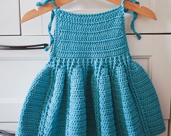 Crochet dress PATTERN - Bluebell Dress (sizes from 0-6m up to 7-8 years) (English only)