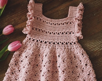 Crochet dress PATTERN - Tuberose Dress (sizes up to 8 years) (English only)