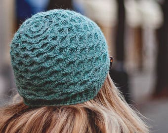 Cappello all'uncinetto MODELLO - Berretto in alpaca (taglie da bambino ad adulto) (solo in inglese)