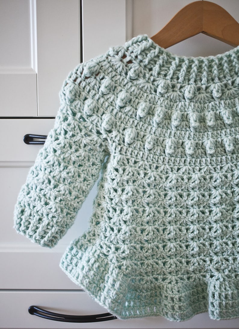 Crochet PATTERN Hail Storm Sweater child sizes 6-12m up to 9-10y English only image 5