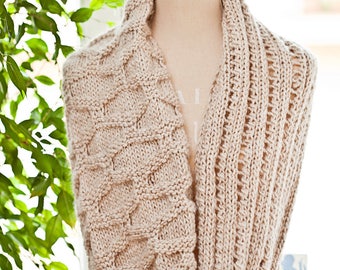 Knitting Pattern (pdf file) Instant Download - Knit Infinity Cowl (English only)