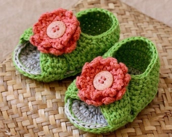 Crochet PATTERN  - Cross Strap Baby Sandals (English only)