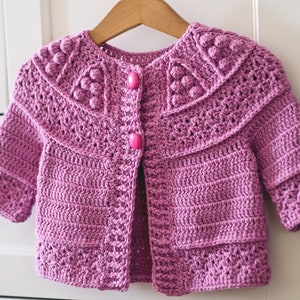 Crochet PATTERN Grape Cardigan sizes From 6-12m up to | Etsy