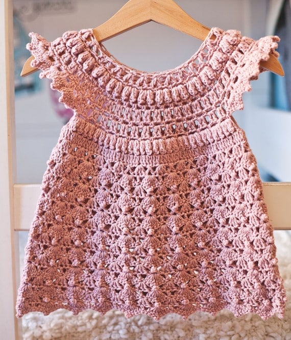 Crochet Dress PATTERN Like a Pink Cloud Dress sizes up to 8 Years english  Only -  Canada