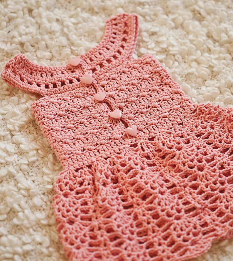 Crochet dress PATTERN Peony Lace Dress sizes up to 7 years Etsy España