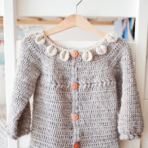 Crochet PATTERN Petal Collar Cardigan English only image 2