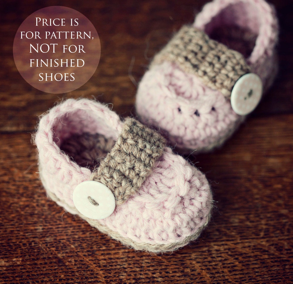 Crochet PATTERN Baby Loafers english Only Etsy