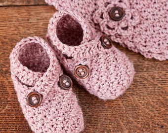 Crochet PATTERN - Baby Shoe and Hat Set (English only)