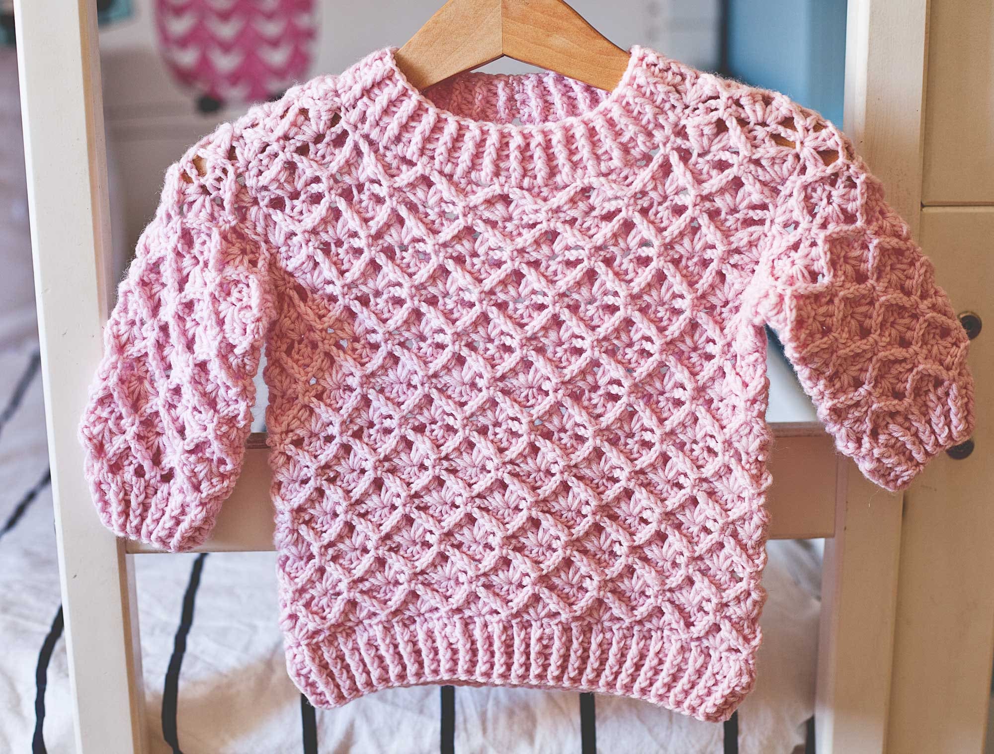 CROCHET Pattern-the Lark Sweater 2/3, 4/5, 6/7, 8/9, 10/12, 14/16