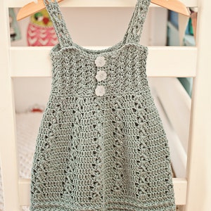 Crochet dress PATTERN Sea Breeze Dress sizes up to 10 years English only image 3