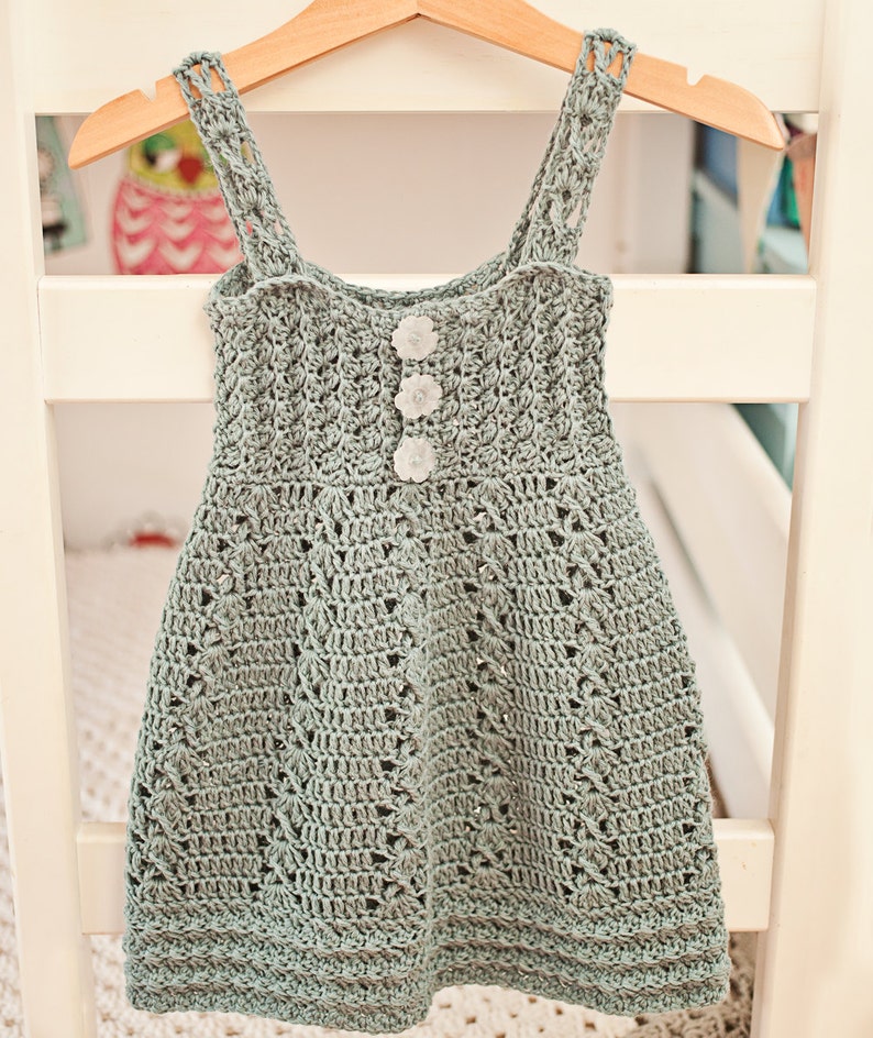 Crochet dress PATTERN Sea Breeze Dress sizes up to 10 years English only image 3